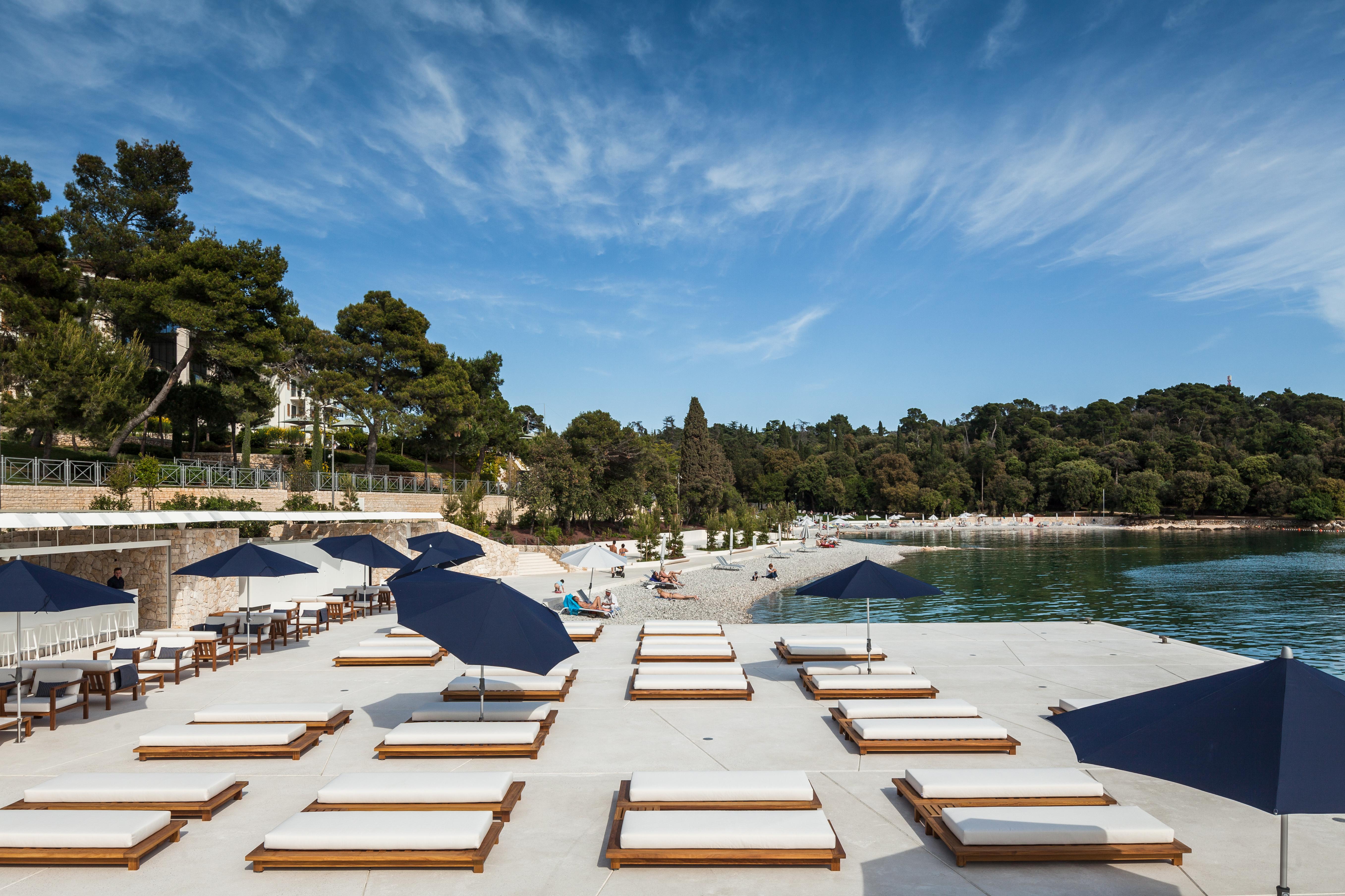 Lone Hotel By Maistra Collection Rovinj Dış mekan fotoğraf The beach at the Capella